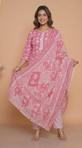Ensemble de costume en pur coton à imprimé floral rose