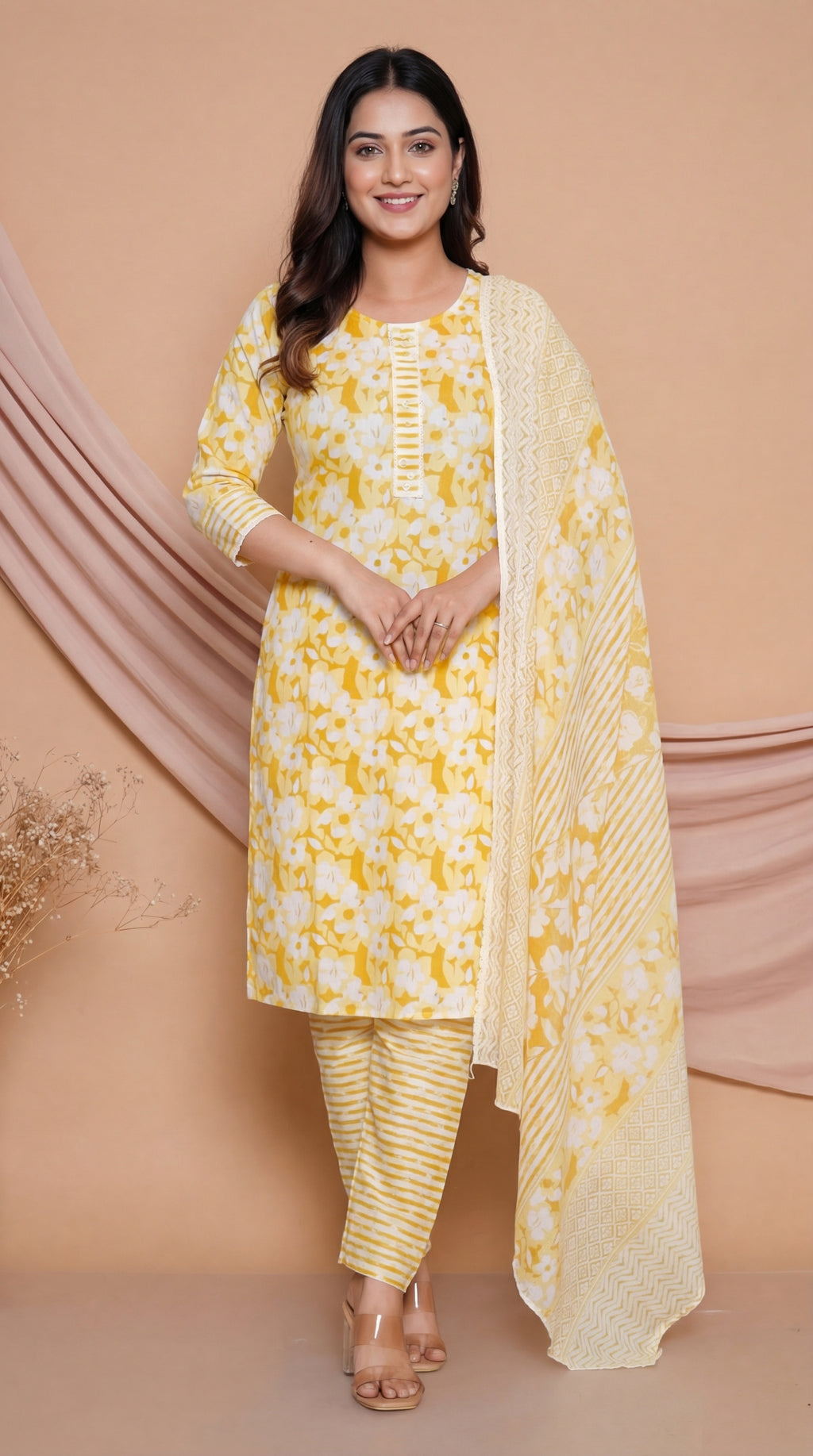Ensemble tailleur en coton Sunlit Bloom