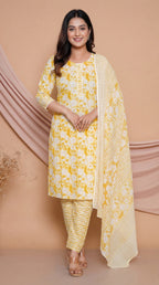 Ensemble tailleur en coton Sunlit Bloom