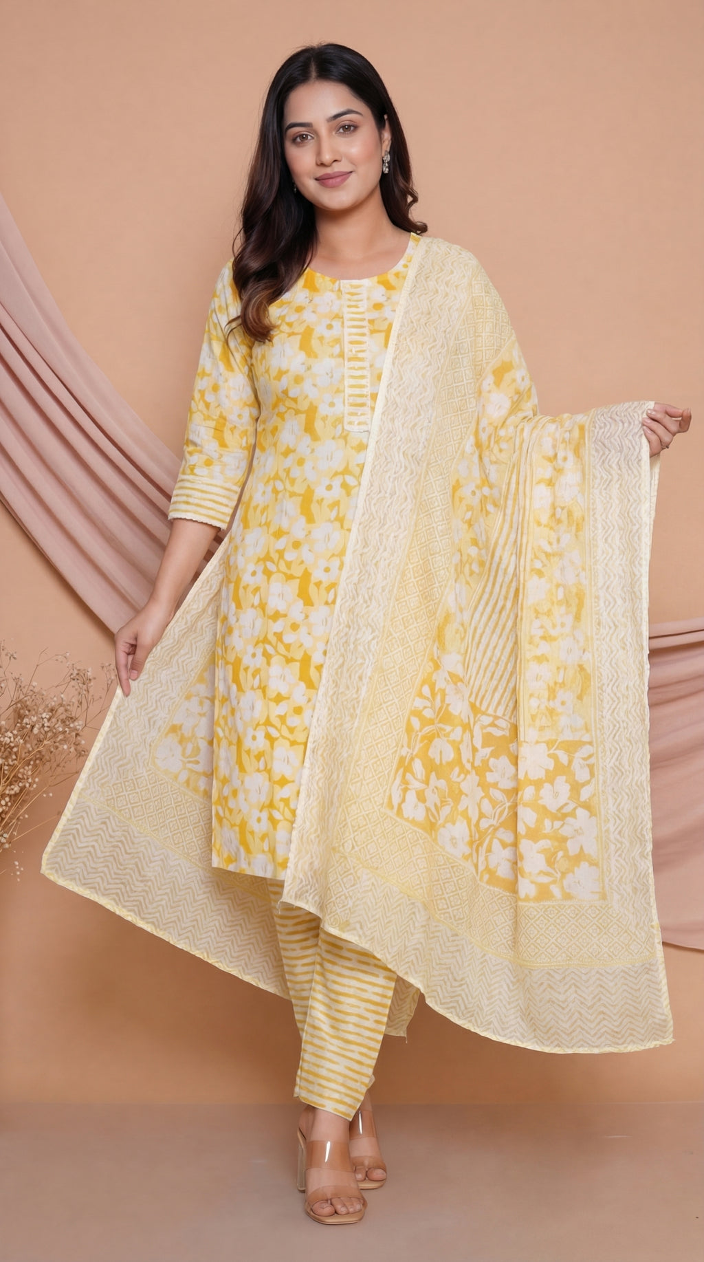 Ensemble tailleur en coton Sunlit Bloom