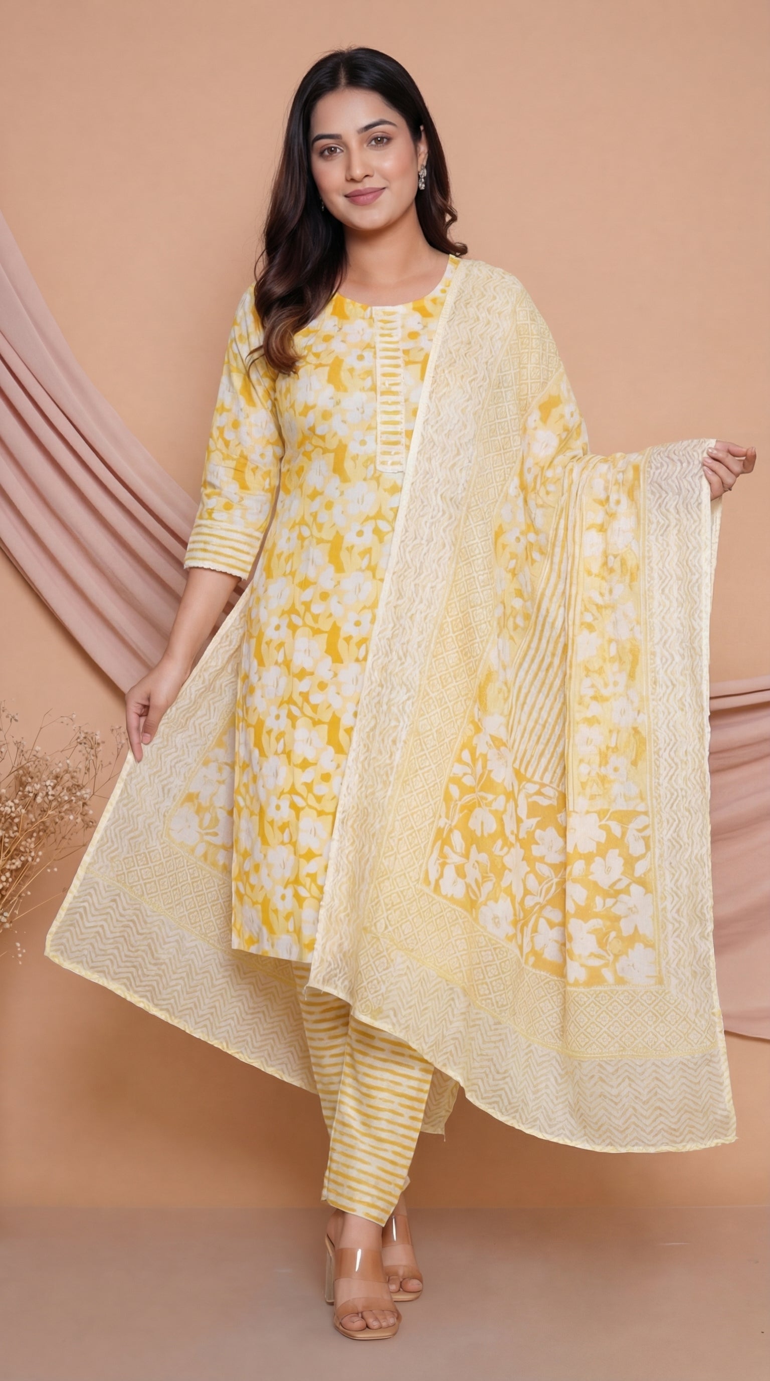 Ensemble tailleur en coton Sunlit Bloom