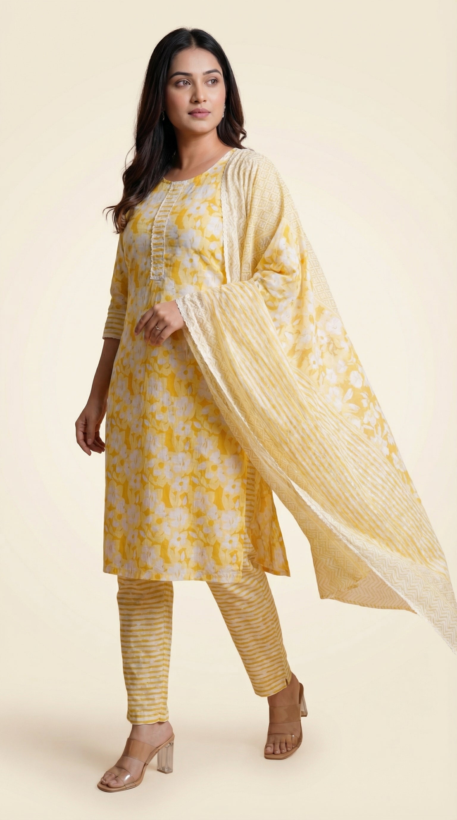 Ensemble tailleur en coton Sunlit Bloom