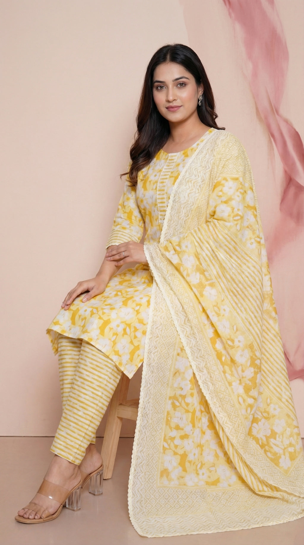 Ensemble tailleur en coton Sunlit Bloom