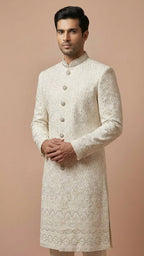 Ivory Embroidered Premium Men’s Sherwani